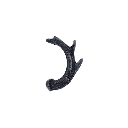 Buck Snort Distinctive Decorative Hardware Deer Antler Left Facing 2-15/16-in Center to Center Oil Rubbed Bronze Cabinet Pull PL00240-6300